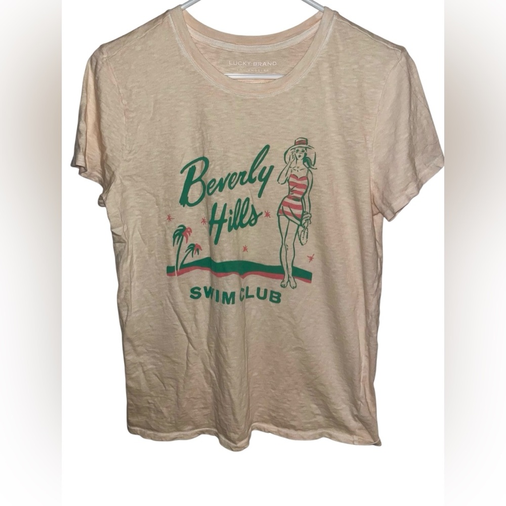 LUCKY BRAND Vintage Beverly Hills Swim Club Tee Medium